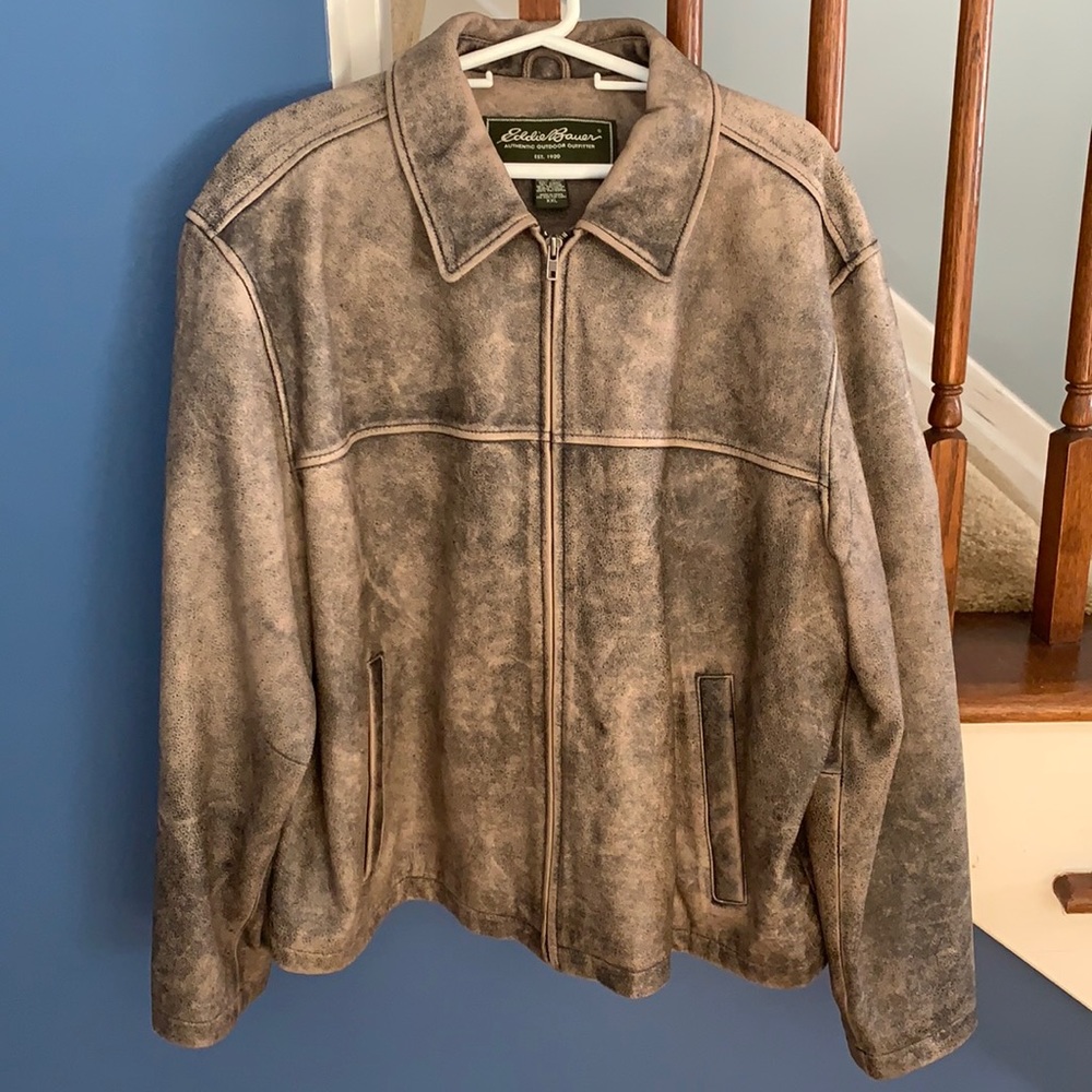 Men’s XXL Eddie Bauer Distressed Leather Jacket